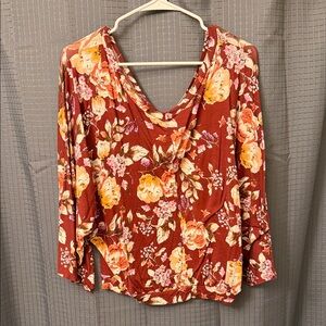 Daytrip Floral Blouse - Red and Yellow